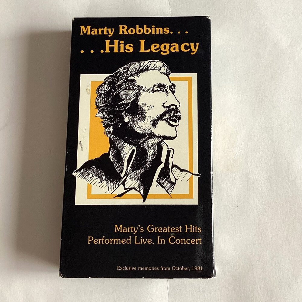 Vintage Marty Robbins His Legacy Greatest Hits In Concert VHS 1981 Collectable
